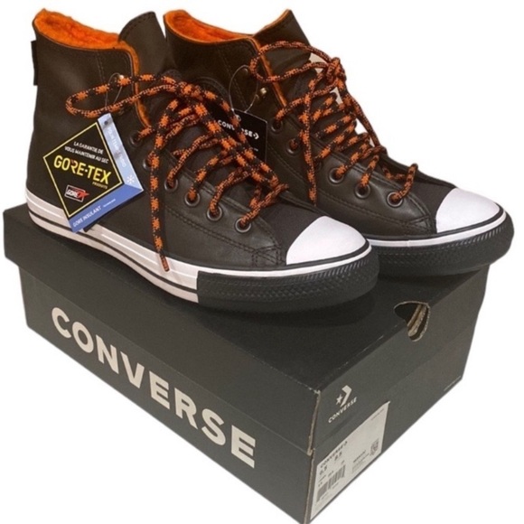 Converse Chuck Taylor AS Winter Gore-Tex Shoes Men’s 6.5 Leather Faux Fur Lined - Picture 1 of 9